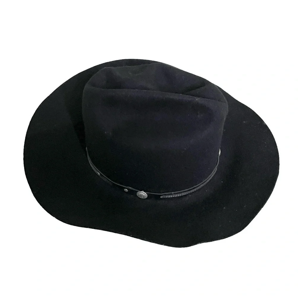 EDDY BROS Wool Cowboy Western ROGO II Hat Black 6 7/8